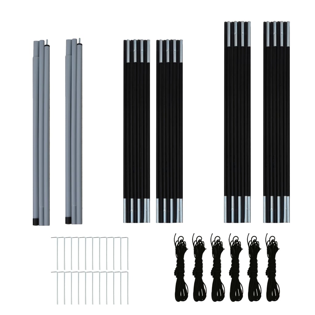 Campingtelt 6 personer grå og oransje