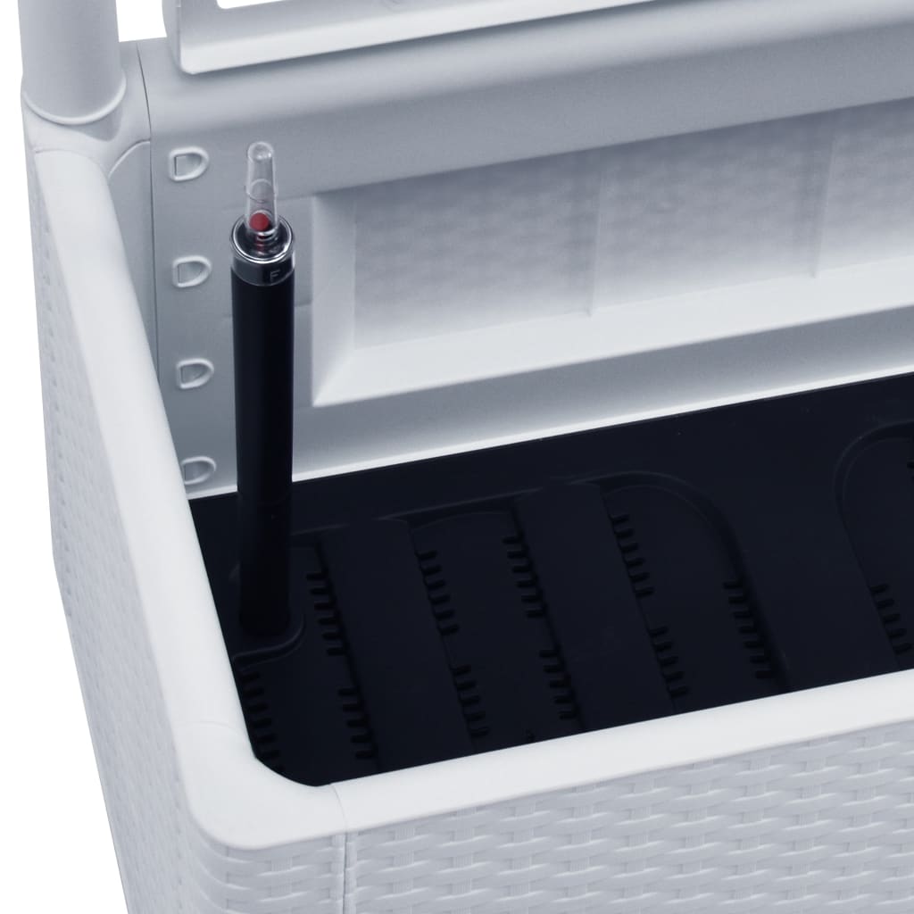 Høybed med espalier og selvvanningssystem hvit