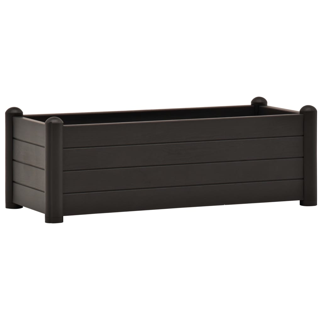 Høybed PP antrasitt 100x43x35 cm