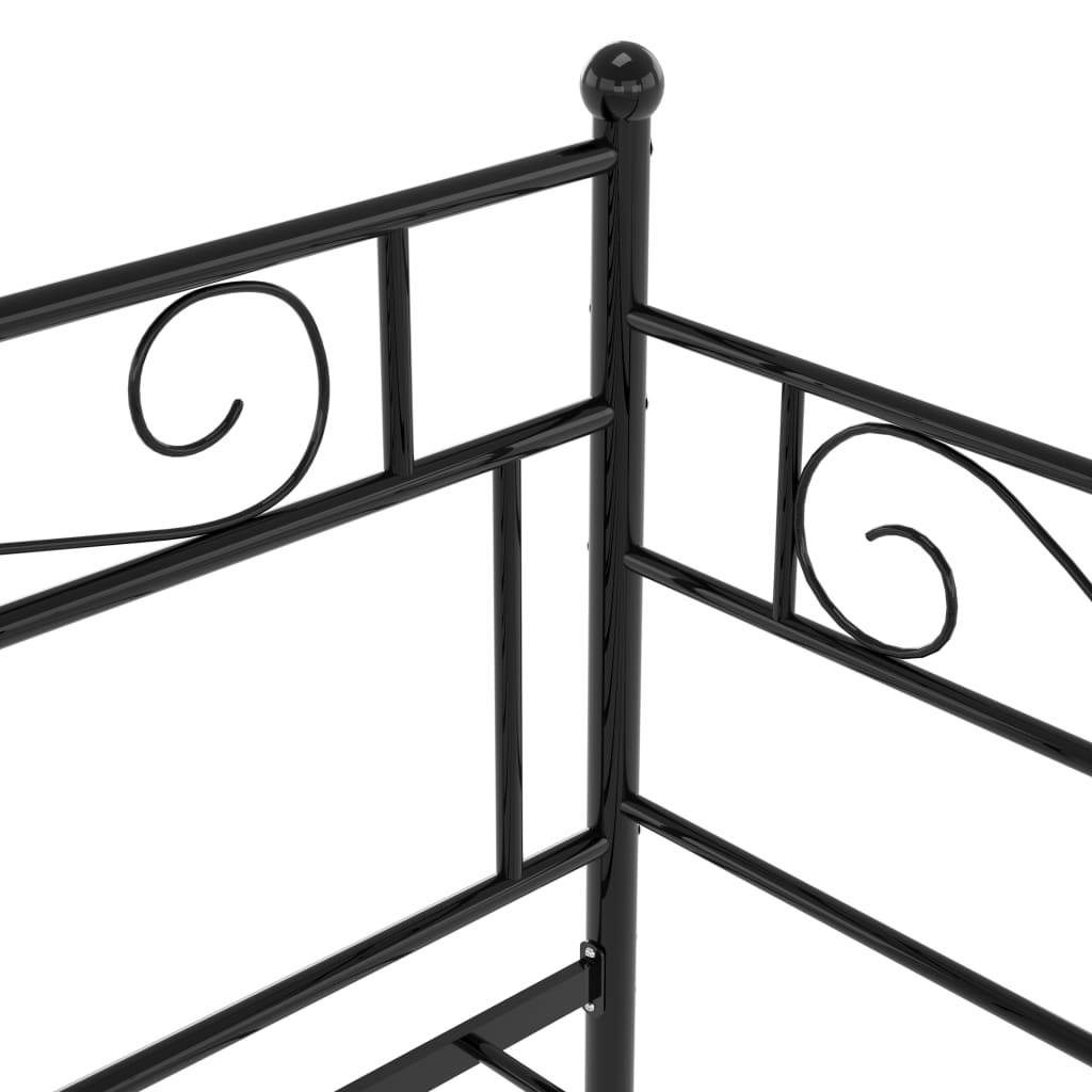 Ramme til sovesofa svart metall 90x200 cm