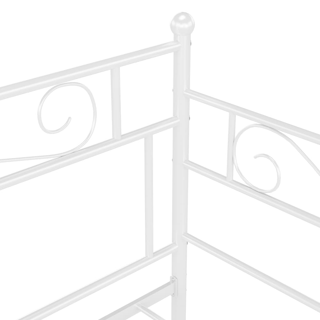 Ramme til sovesofa hvit metall 90x200 cm