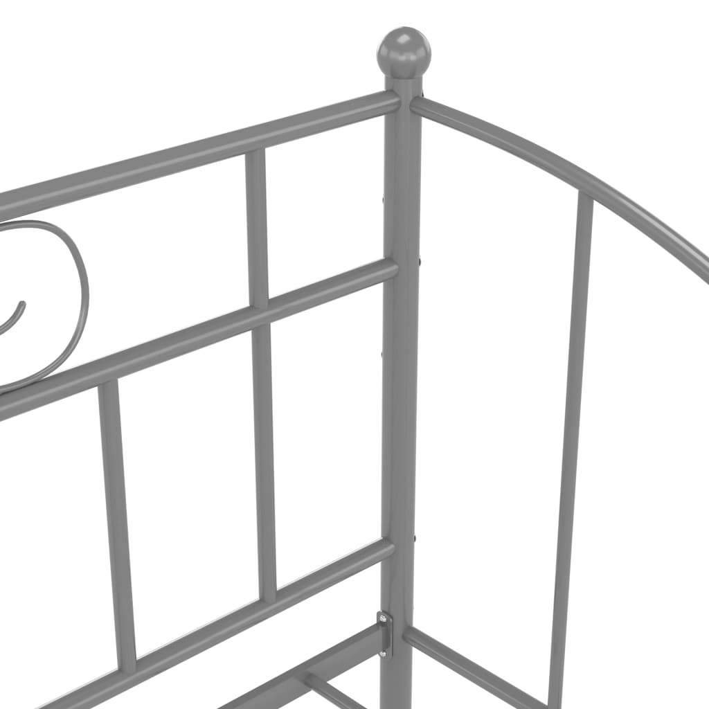 Ramme til sovesofa grå metall 90x200 cm