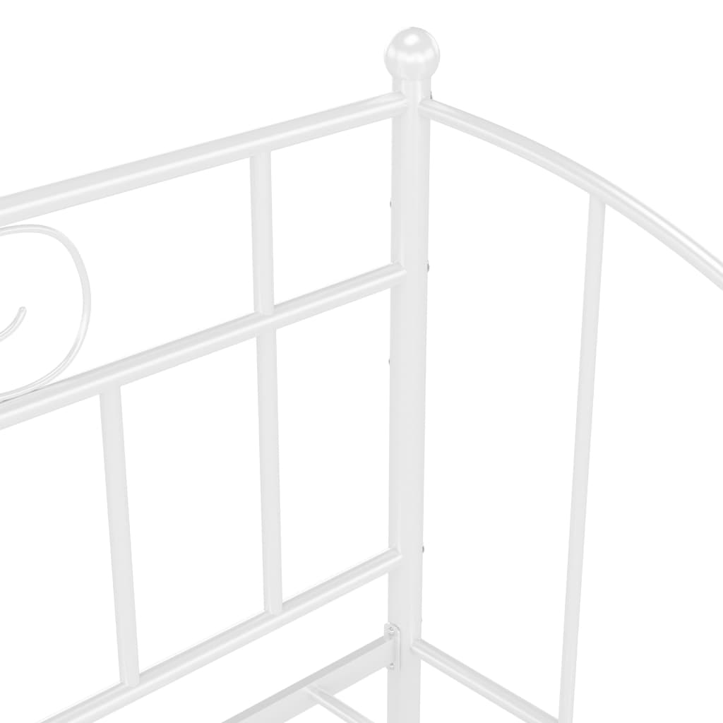 Uttrekkbar ramme til sovesofa hvit metall 90x200 cm
