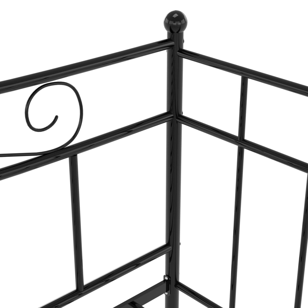 Uttrekkbar ramme til sovesofa svart metall 90x200 cm