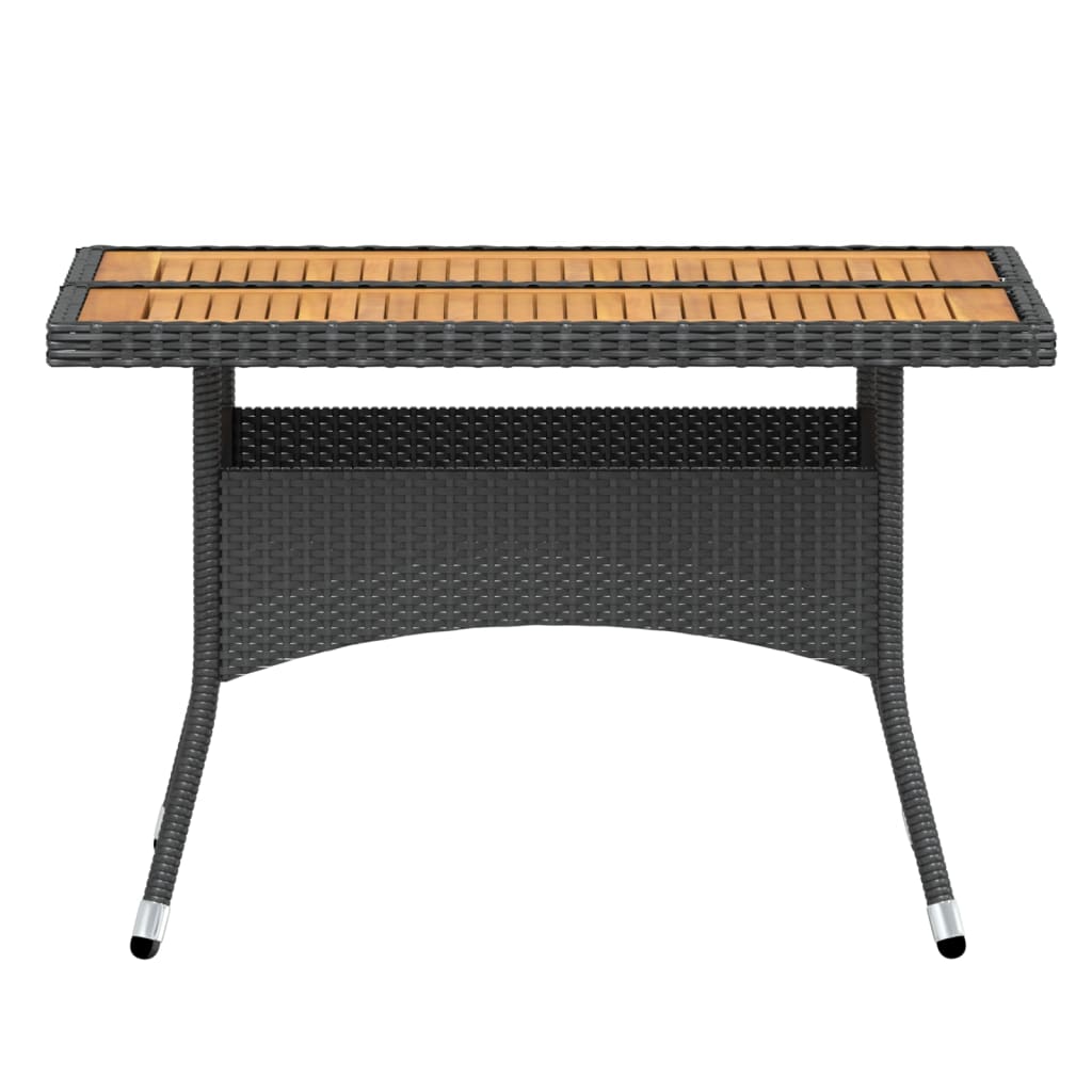 Hagespisesett 5 deler polyrotting og heltre akasie svart