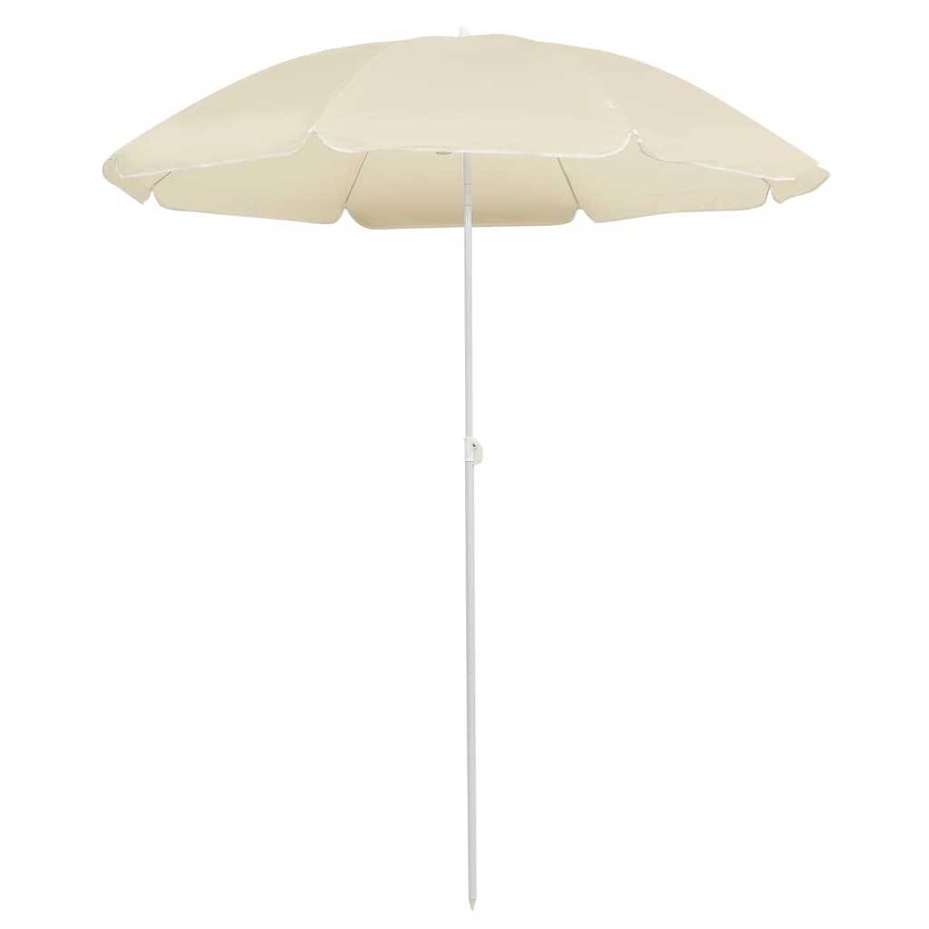 Hageparasoll med stålstang sand 180 cm