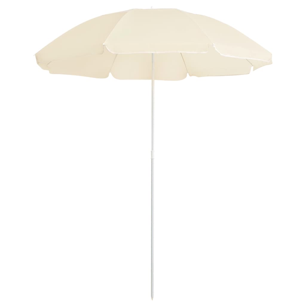 Hageparasoll med stålstang sand 180 cm