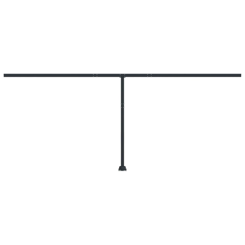 Markisestolpesett antrasitt 600x245 cm jern