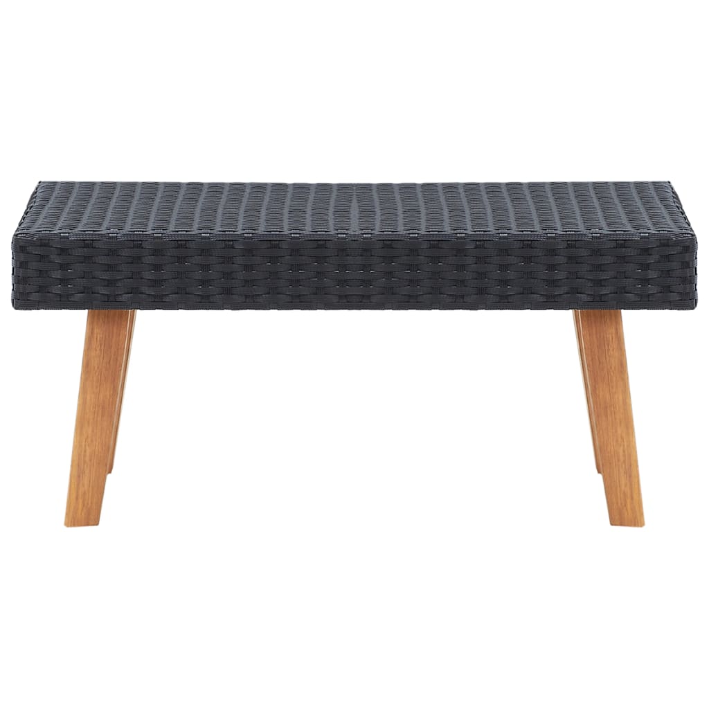 Hagesofagruppe med puter 2 deler polyrotting svart