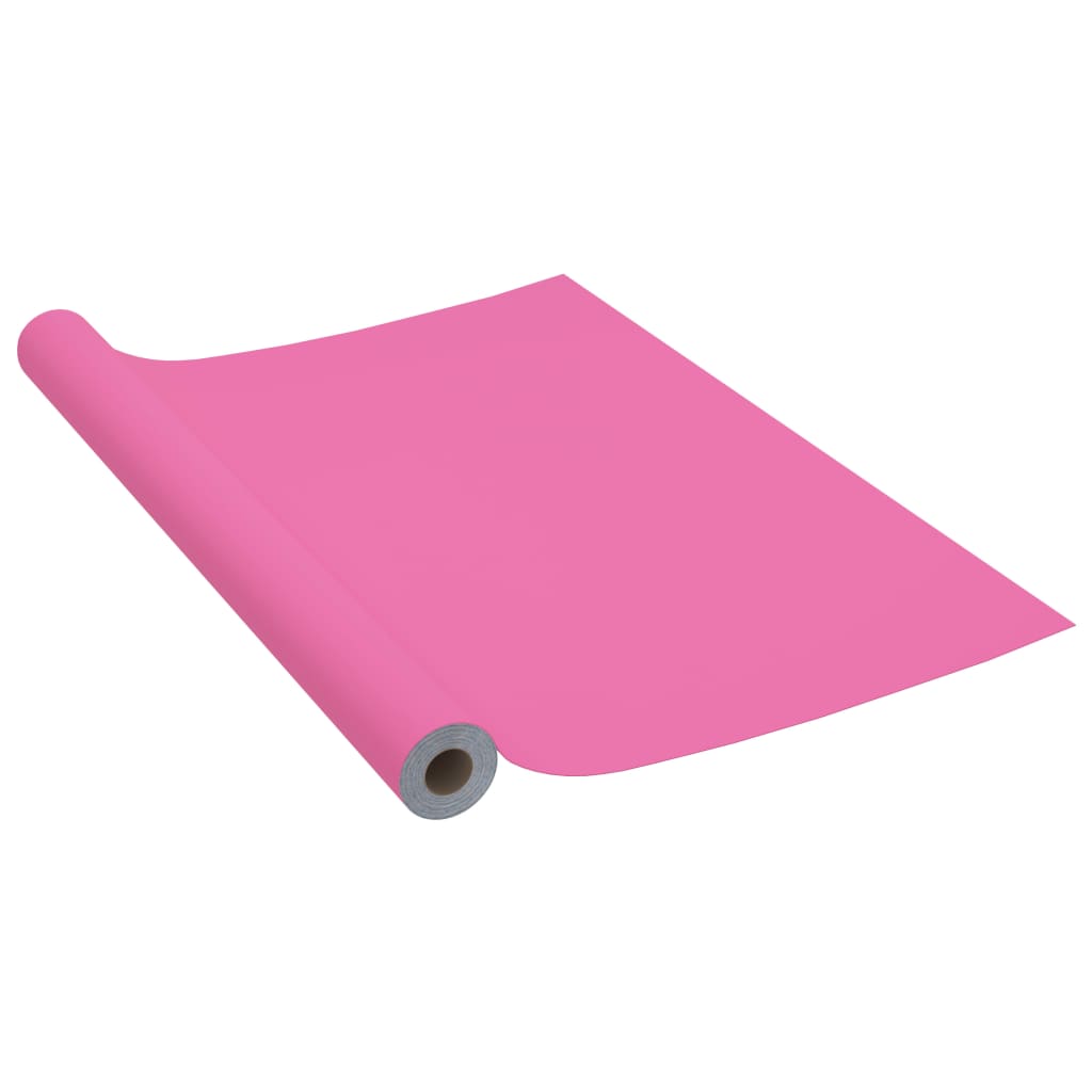 Selvklebende folie til møbler høyglans rosa 500x90 cm PVC