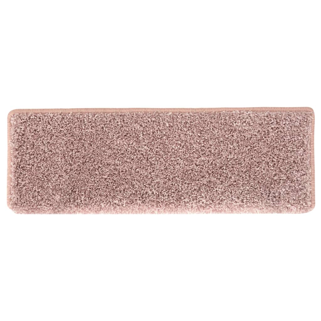 Trappetrinnstepper 15 stk 65x21x4 cm hvit og rosa