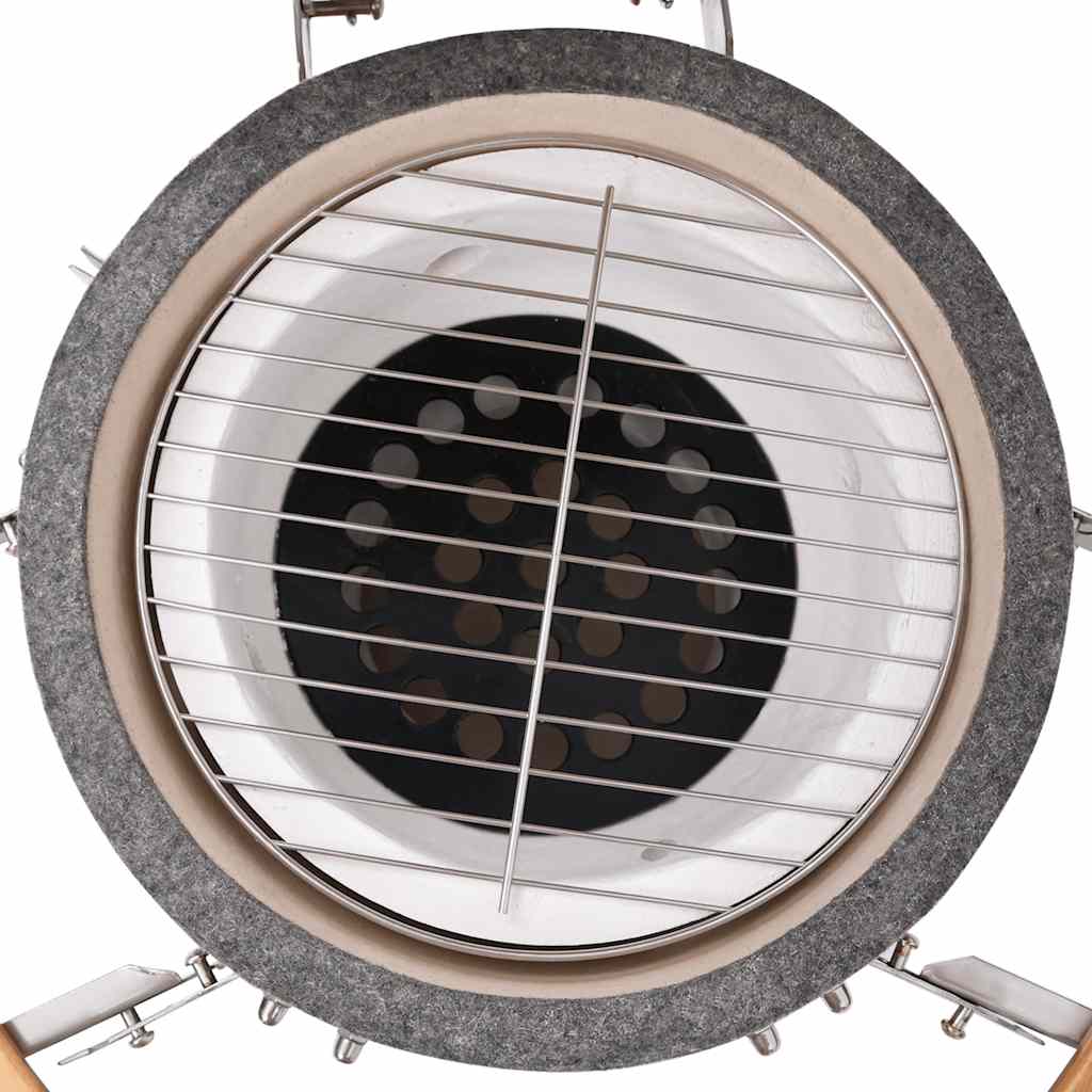 Kamado Kullgrill med røyker keramisk 81 cm