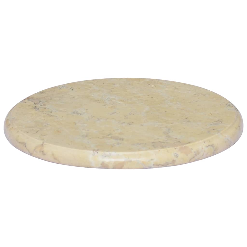 Bordplate kremhvit Ø40x2,5 cm marmor