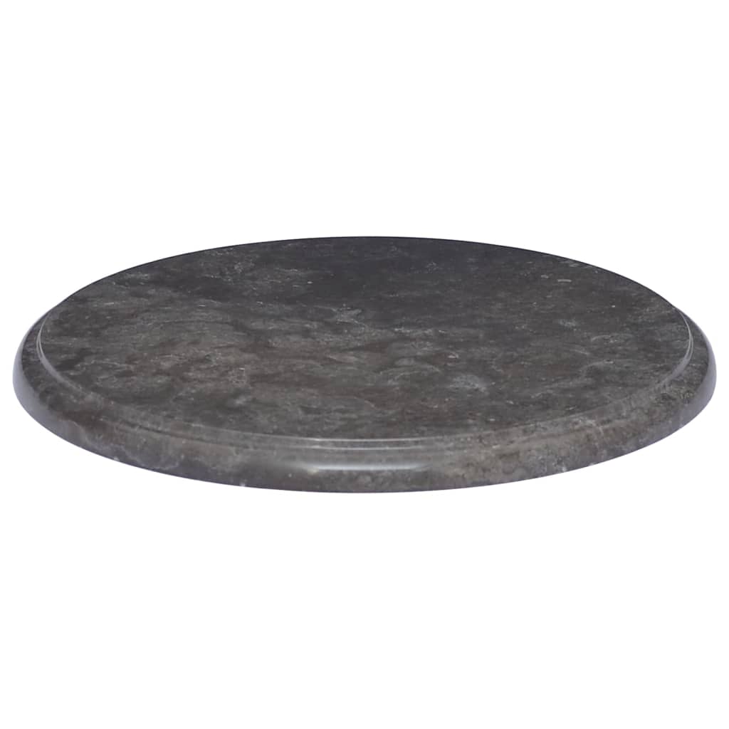 Bordplate svart Ø40x2,5 cm marmor