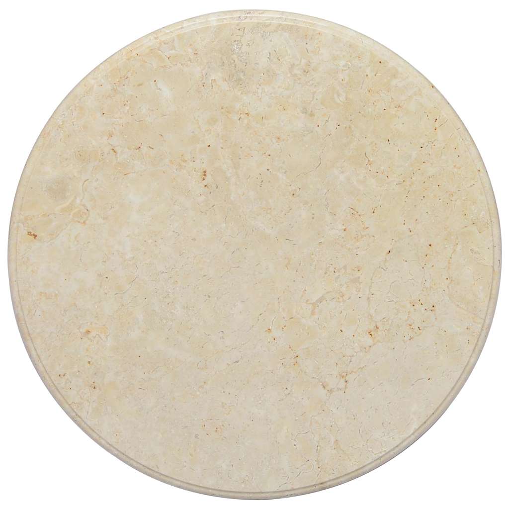 Bordplate kremhvit Ø60x2,5 cm marmor