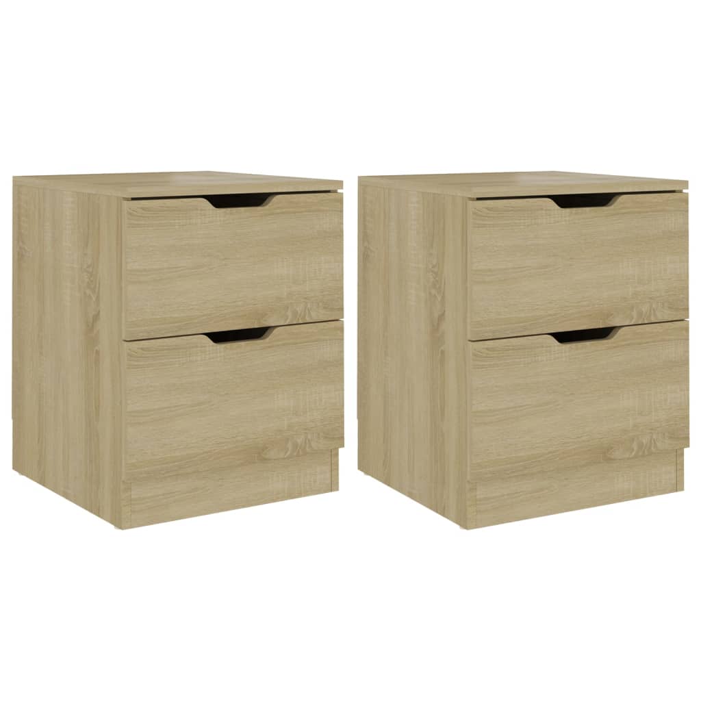 Nattbord 2 stk sonoma eik 40x40x50 cm konstruert tre