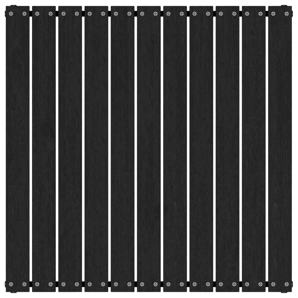 Fotskammel til hage 70x70x30 cm svart heltre furu