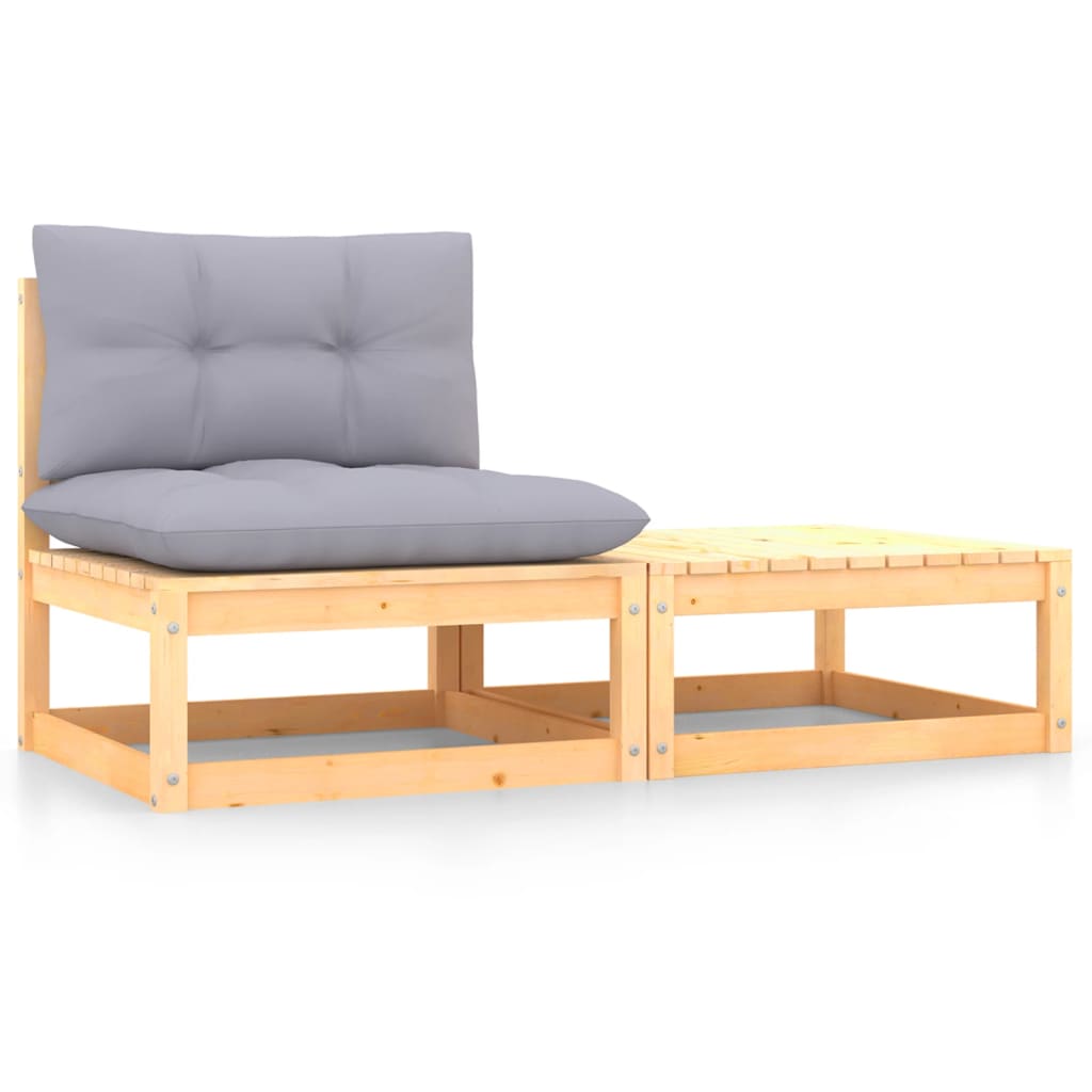 Hagesofagruppe med puter 2 deler heltre furu