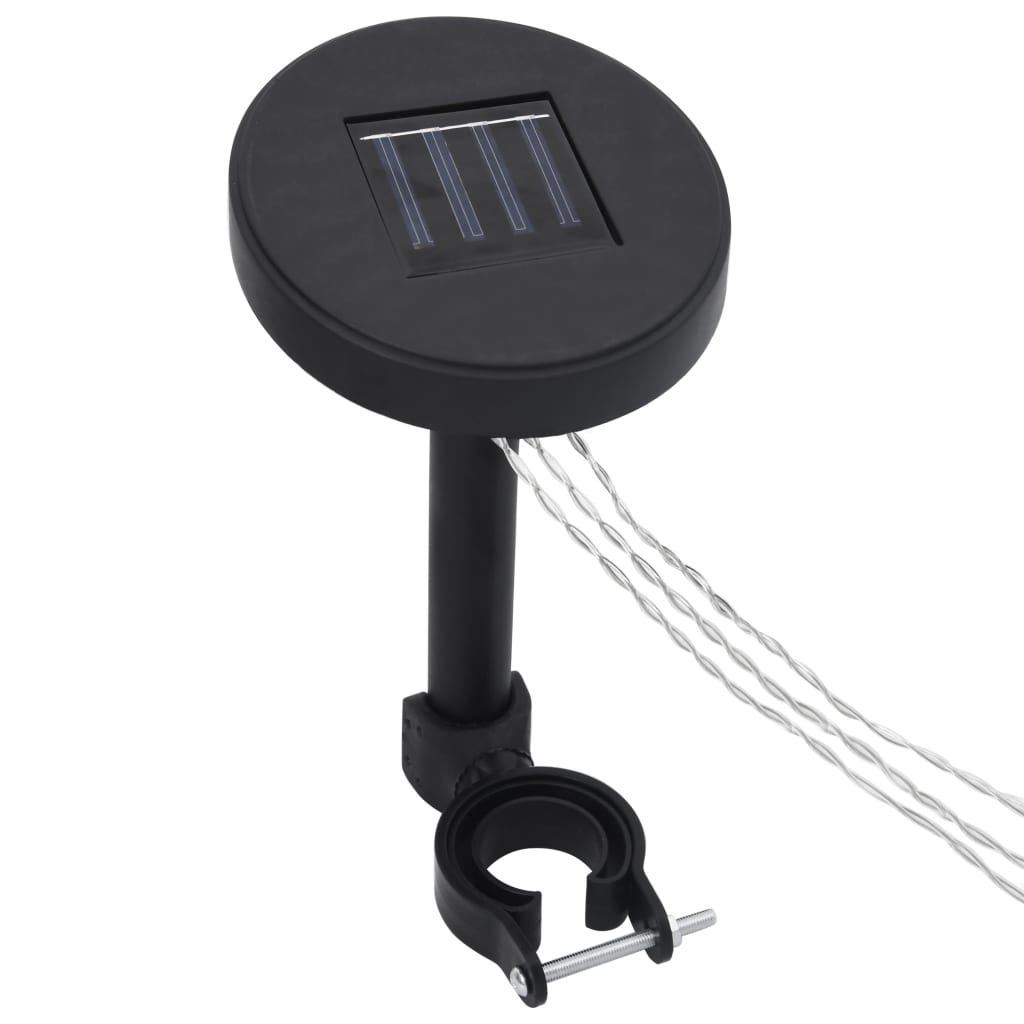 Paviljong med gardin og LED-strenglys 4x3 m kremhvit