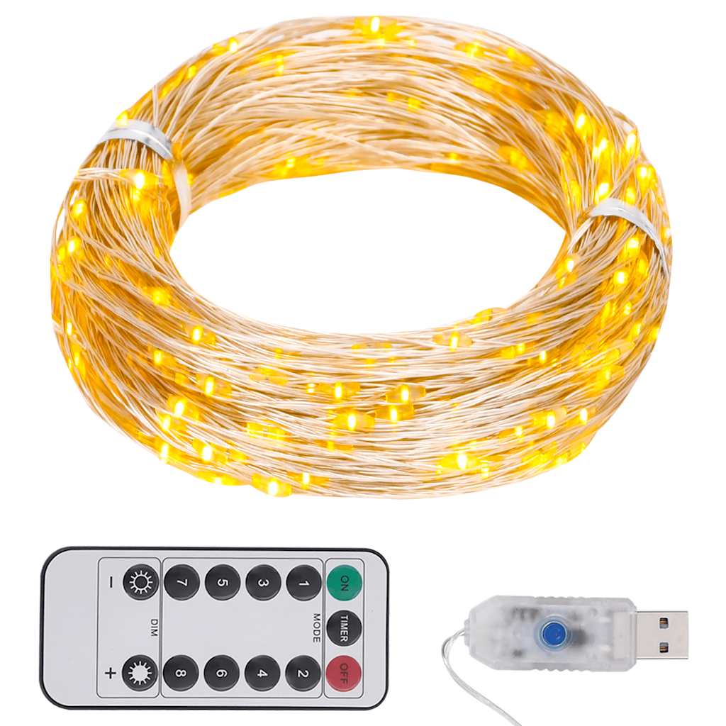 LED-strenglys med 150 lysdioder varmhvit 15 m