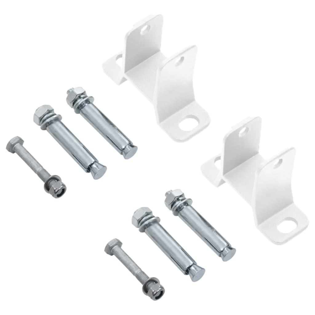 Automatisk uttrekkbar markise 400x350 cm blå og hvit