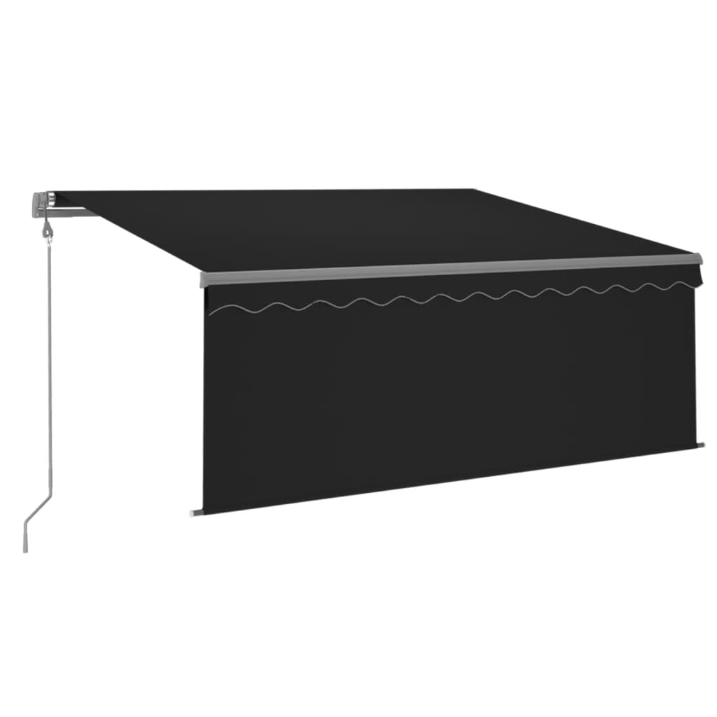 Automatisk uttrekkbar markise rullegardin 3,5x2,5 m antrasitt