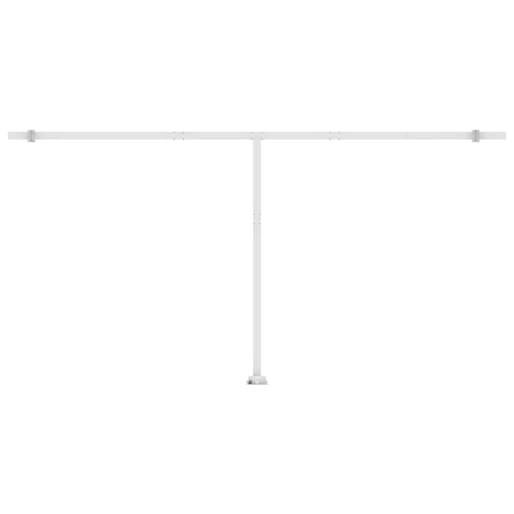 Frittstående automatisk markise 600x300 cm kremhvit