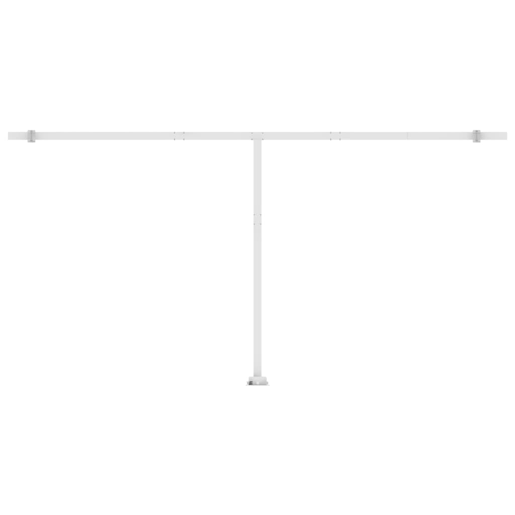 Automatisk markise med vindsensor og LED 600x350 cm gul og hvit