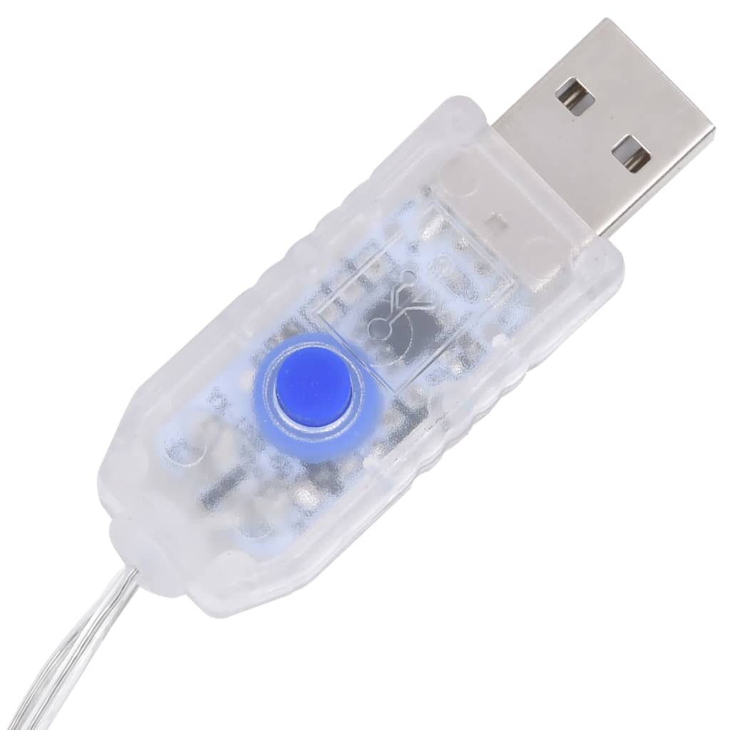 Dekorativ LED-lyskjegle akryl blå 60 cm