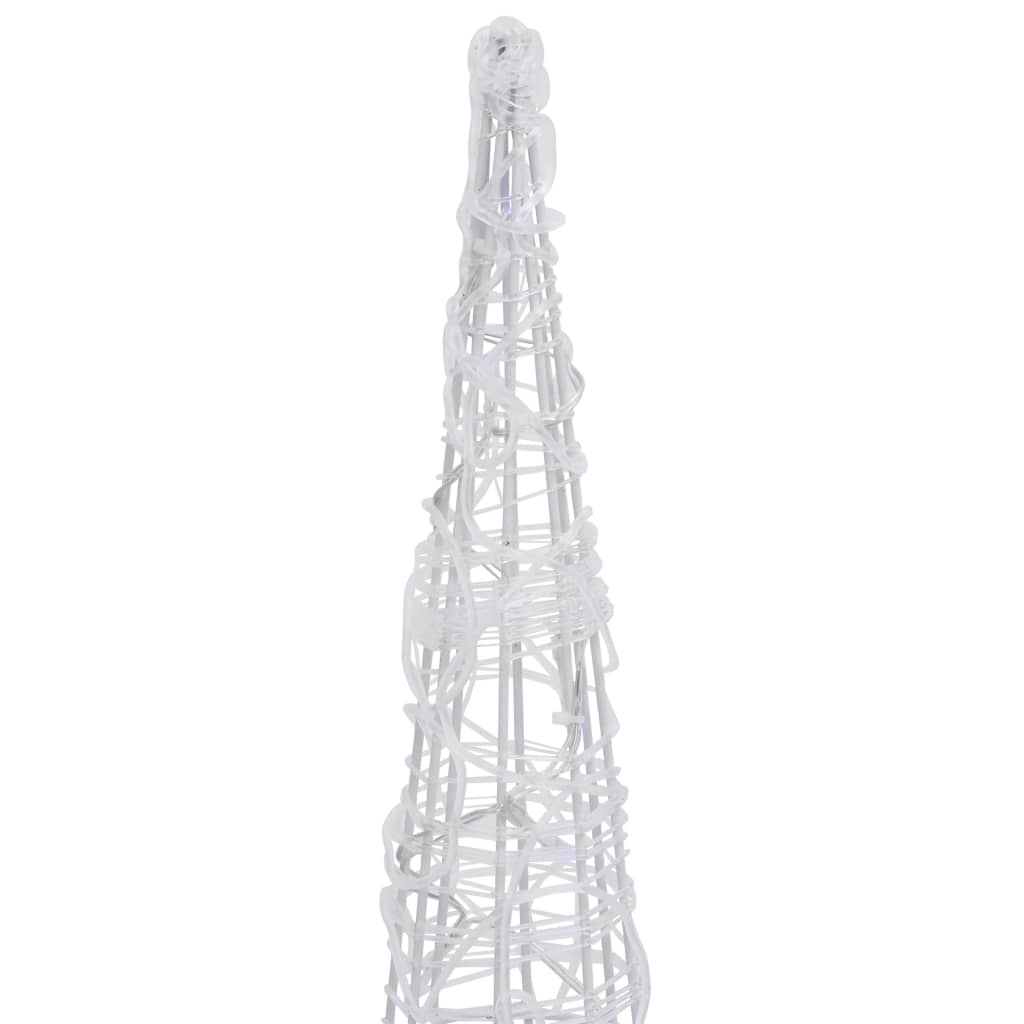 Dekorativ LED-lyskjegle akryl blå 90 cm