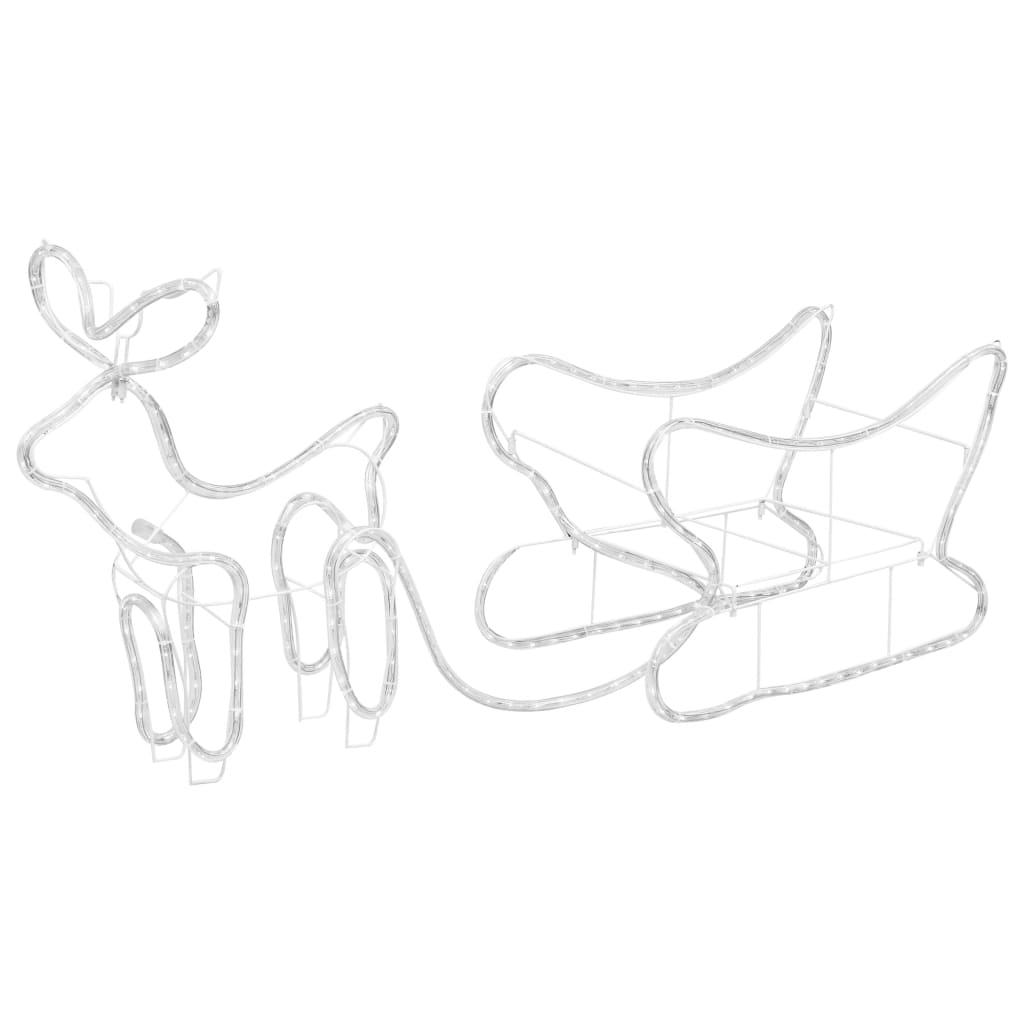 Reinsdyr og slede julepynt utendørs 252 lysdioder