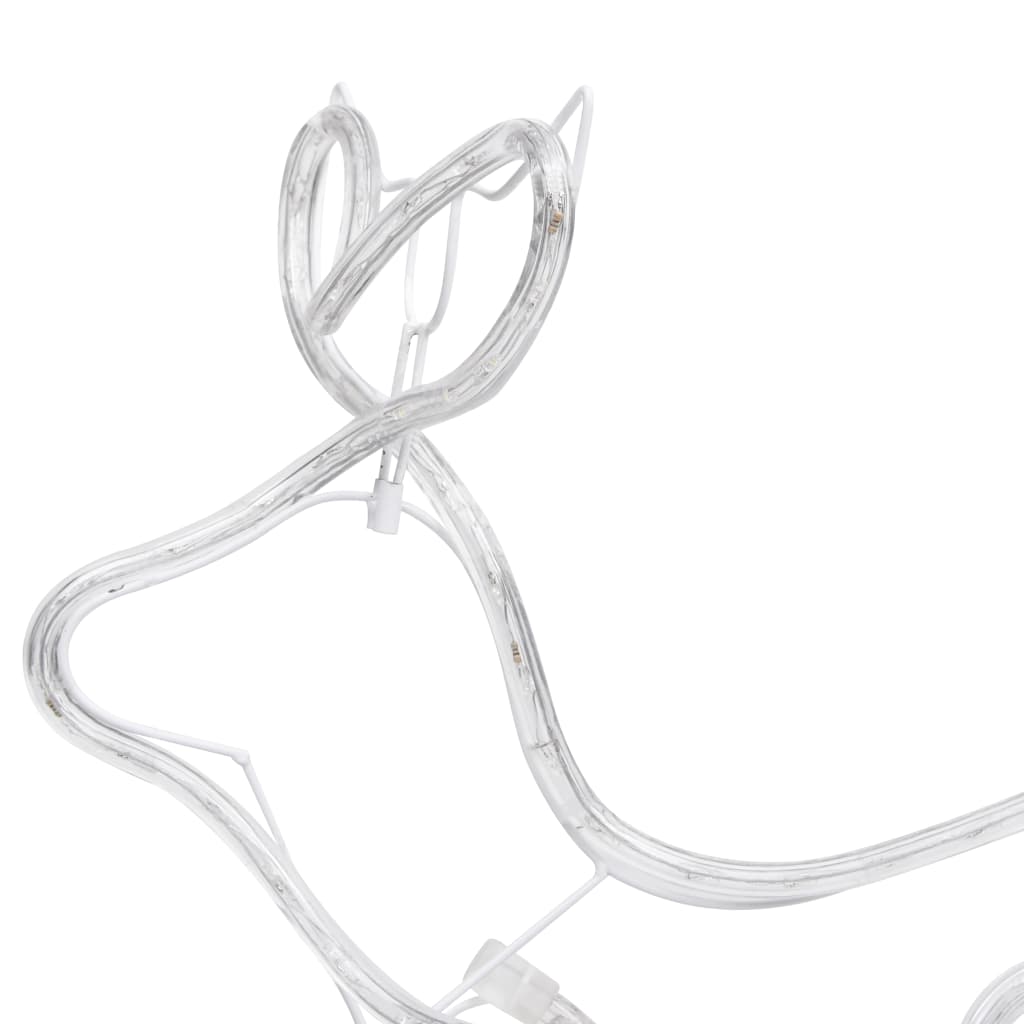 Reinsdyr og slede julepynt utendørs 576 lysdioder