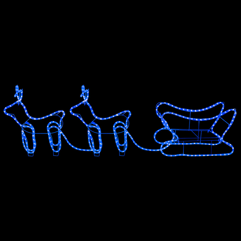 Reinsdyr og slede julepynt utendørs 576 lysdioder