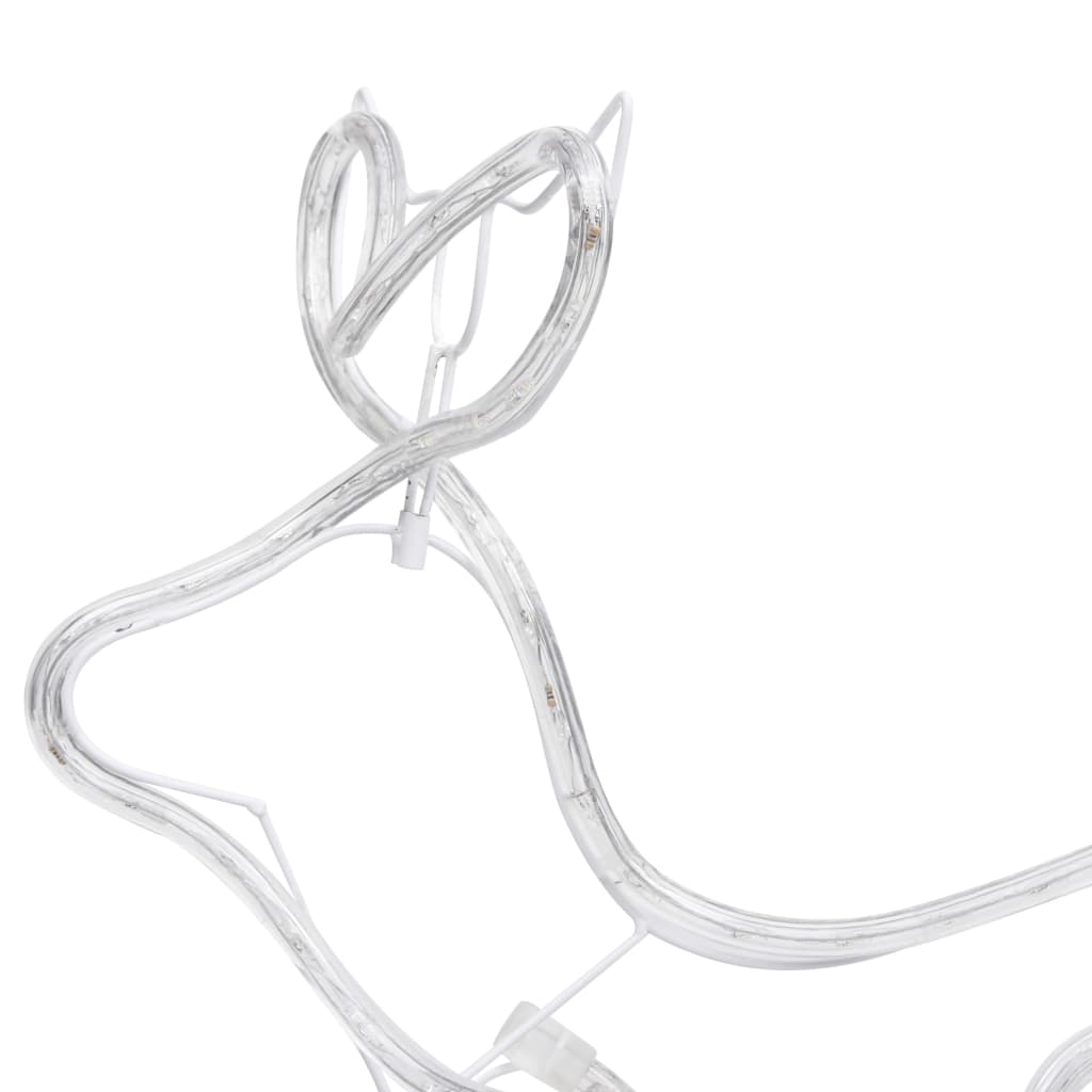 Reinsdyr og slede julepynt utendørs 576 lysdioder