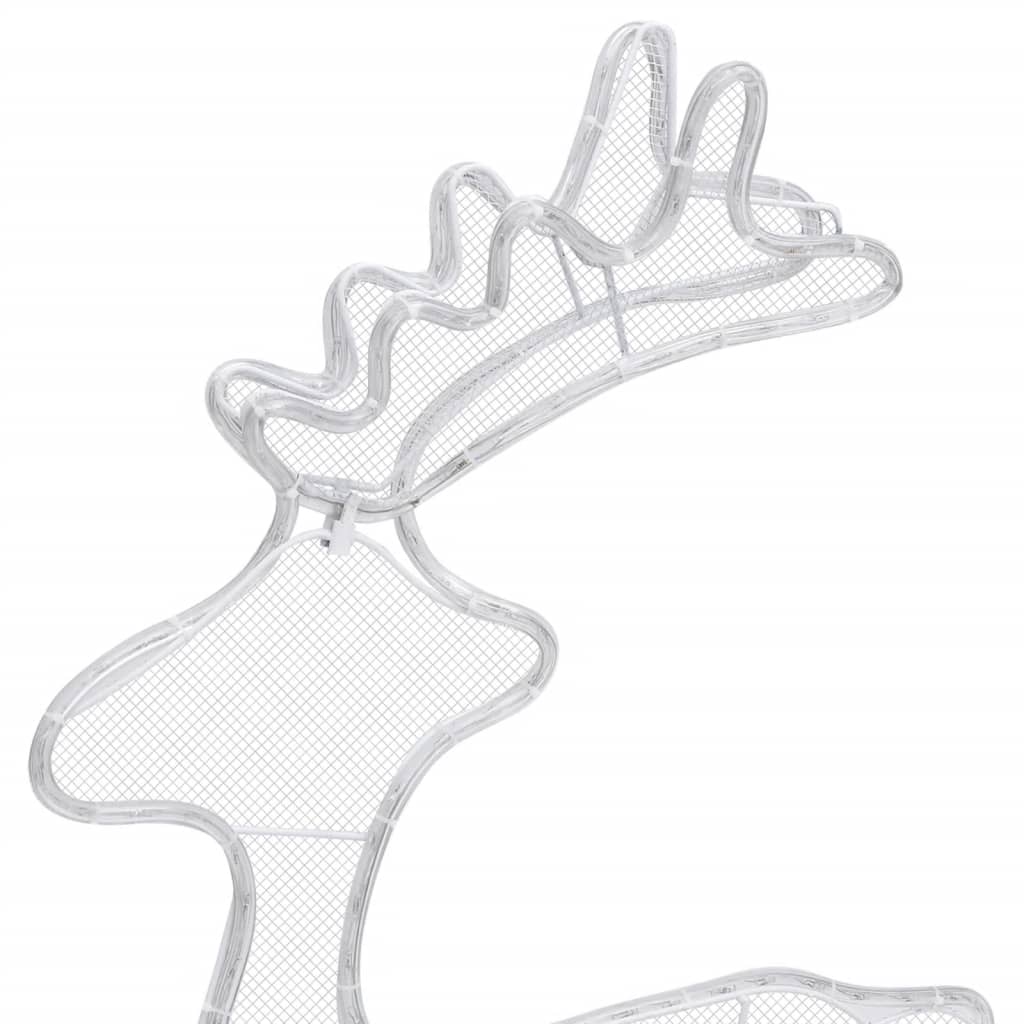 Reinsdyr julepynt med netting 306 LED 60x24x89 cm