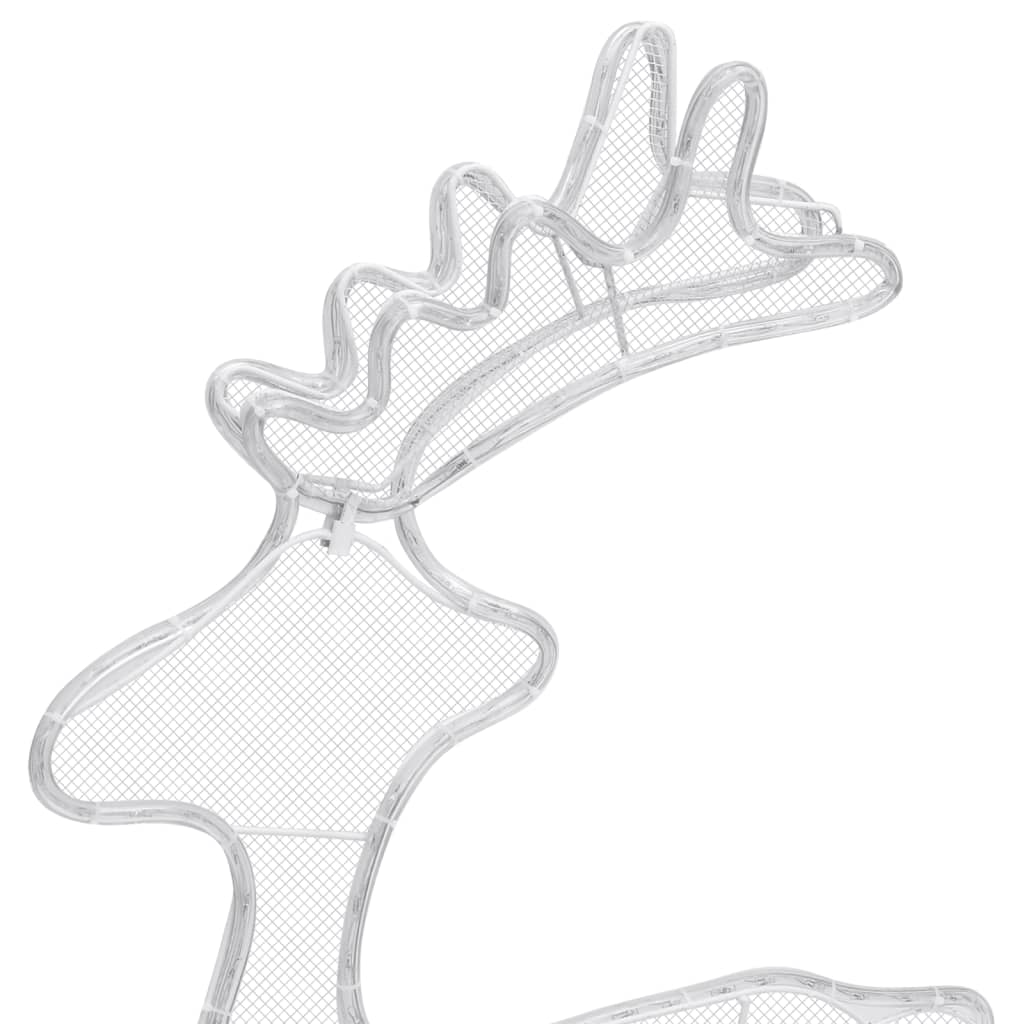 Reinsdyr julepynt med netting 306 LED 60x24x89 cm