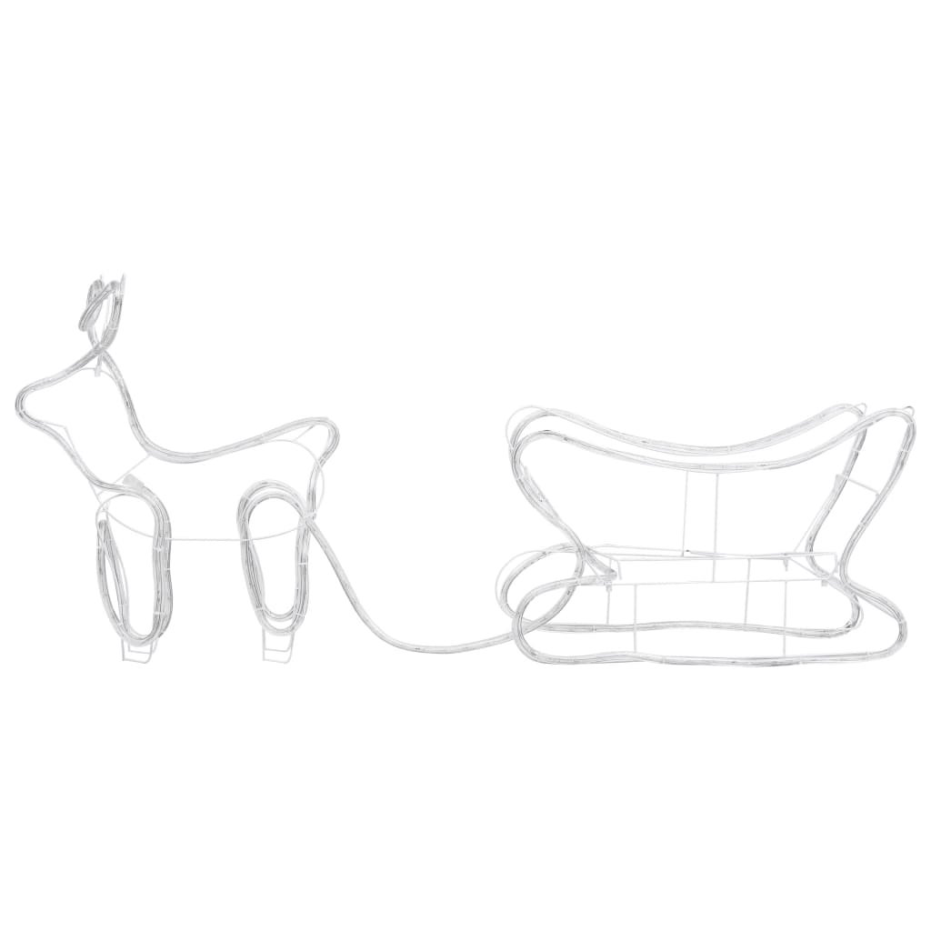 Reinsdyr og slede julepynt utendørs 252 lysdioder