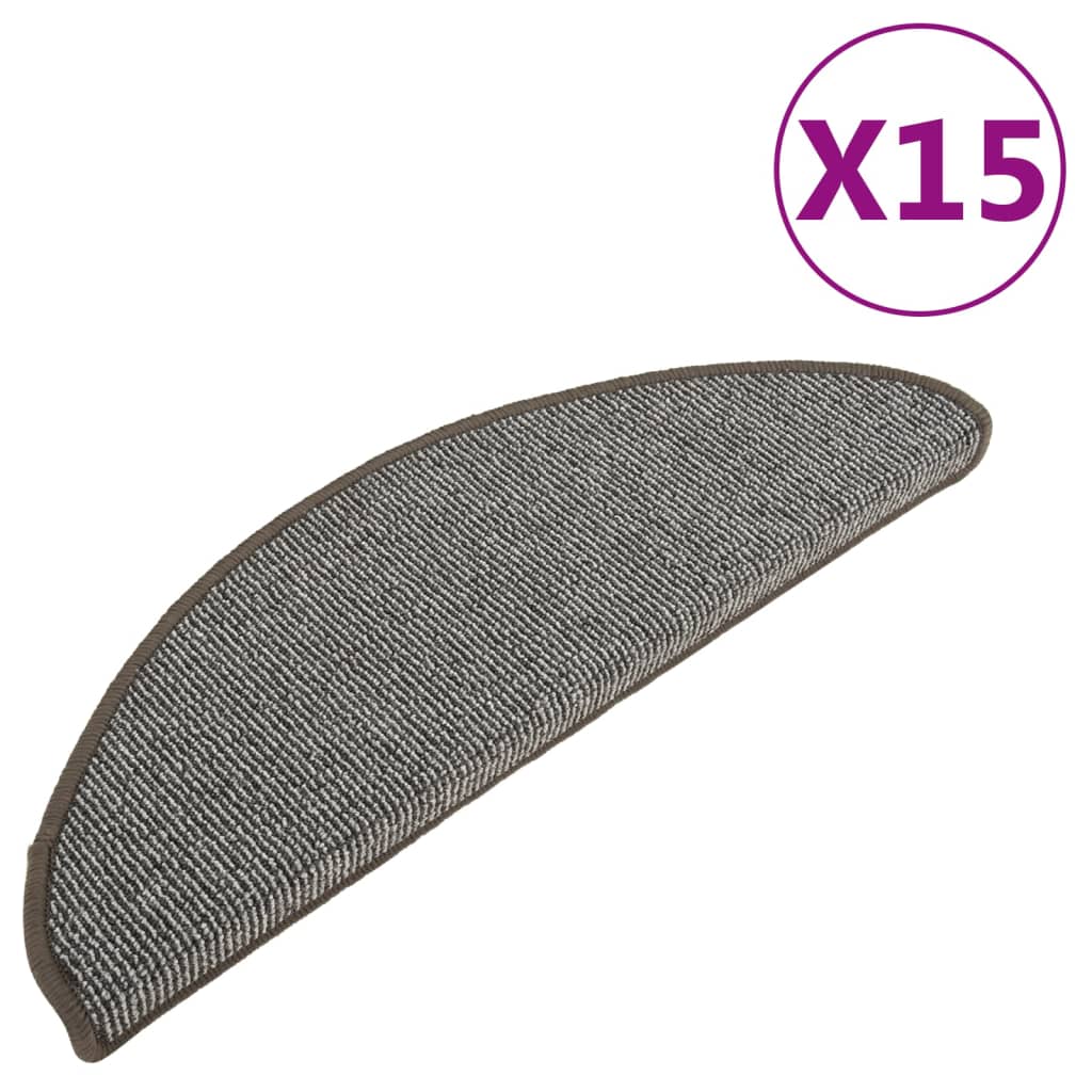 Trappetrinnstepper 15 stk grå 65x21x4 cm