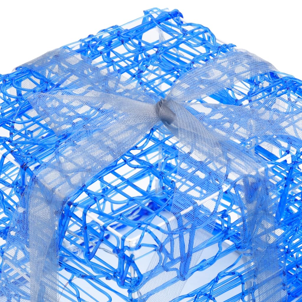 Dekorative julegaveesker 3 stk akryl kaldhvitt