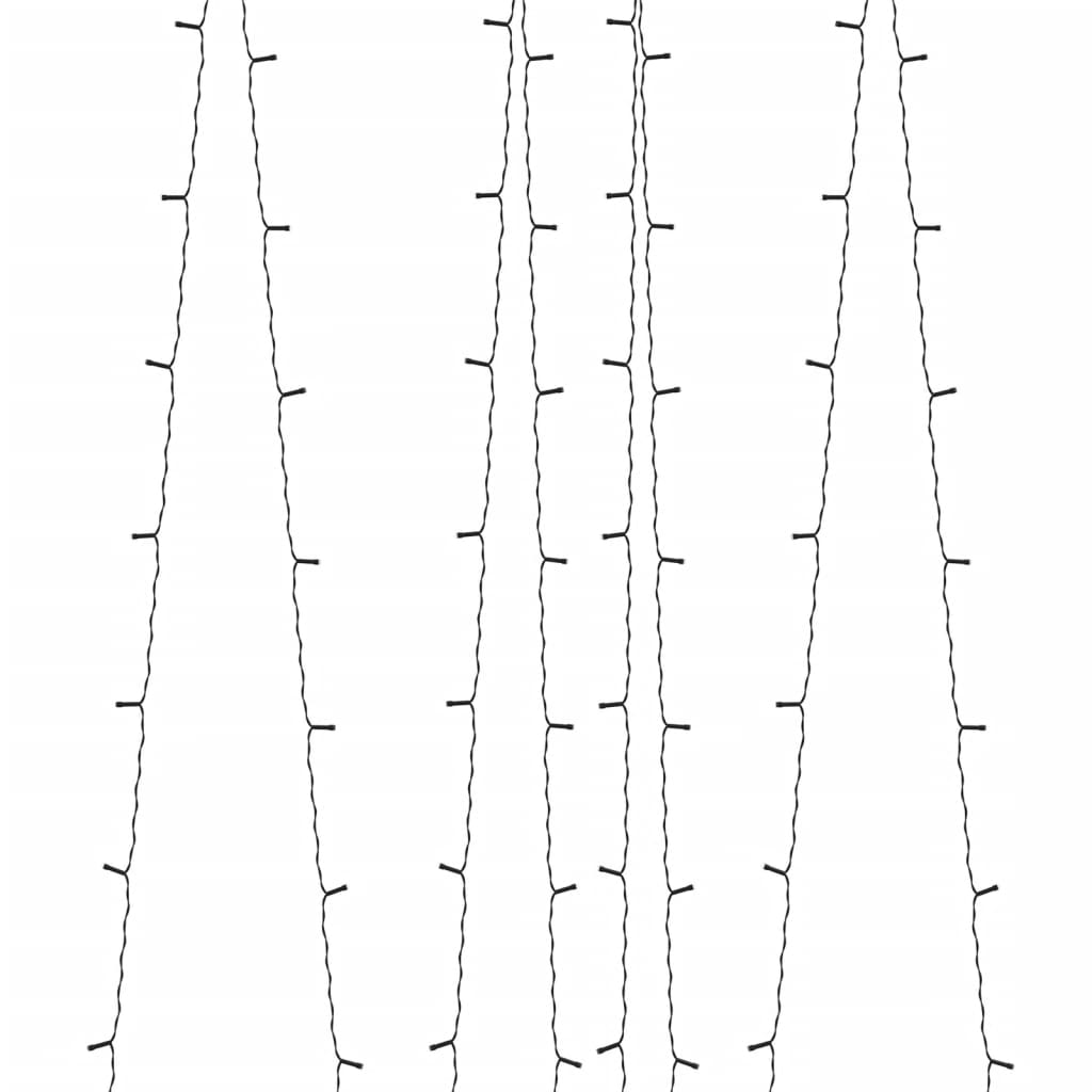 Soldrevne lysslynger 2stk 2x200 LED blå innendørs utendørs