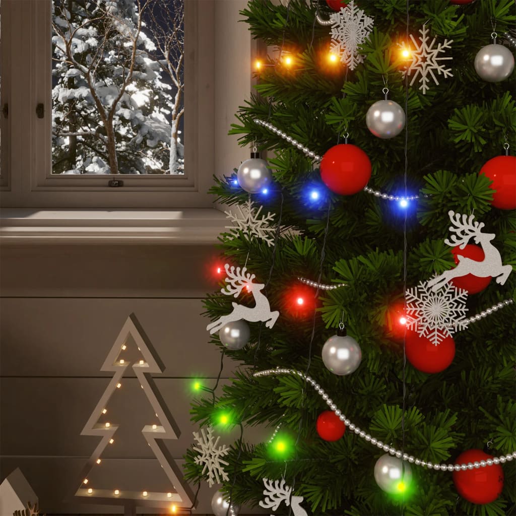 Soldrevne lysslynger 5stk 5x200 LED fargerik innendørs utendørs