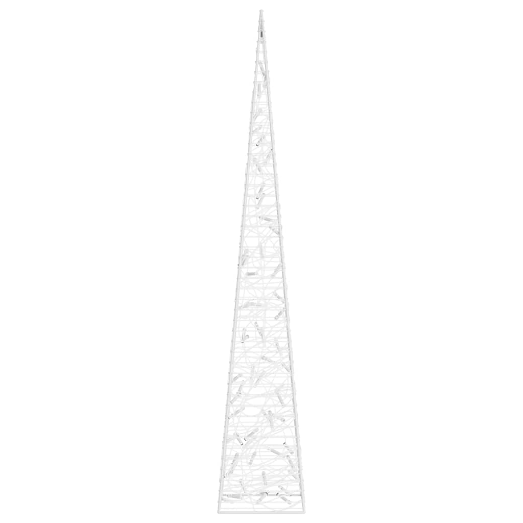 Dekorativ LED-lyskjegle i akryl blå 120 cm