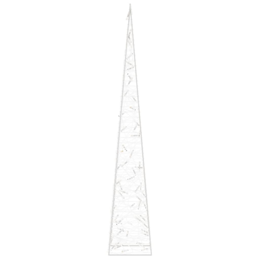 Dekorativ LED-lyskjegle i akryl flerfarget 120 cm