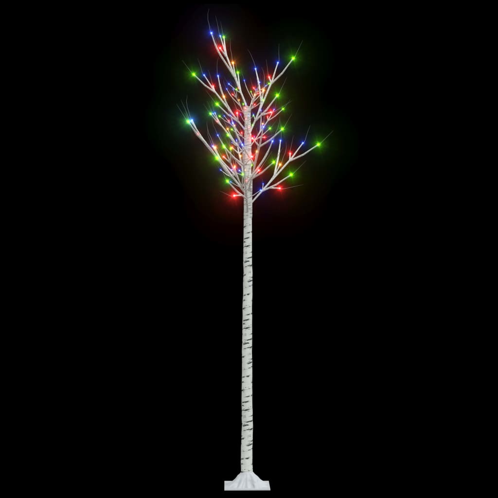 Juletre 200 LED-dioder 2,2m flerfarget silje innendørs utendørs