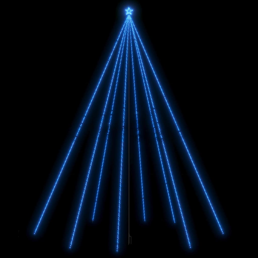 Juletrelys innendørs utendørs 1300 LED blå 8 m