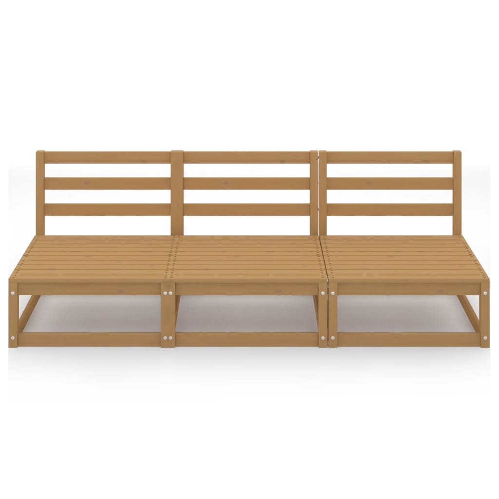 3-seters hagesofa honningbrun heltre furu