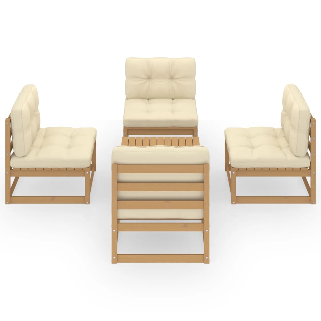 Hagesofagruppe med puter 5 deler heltre furu