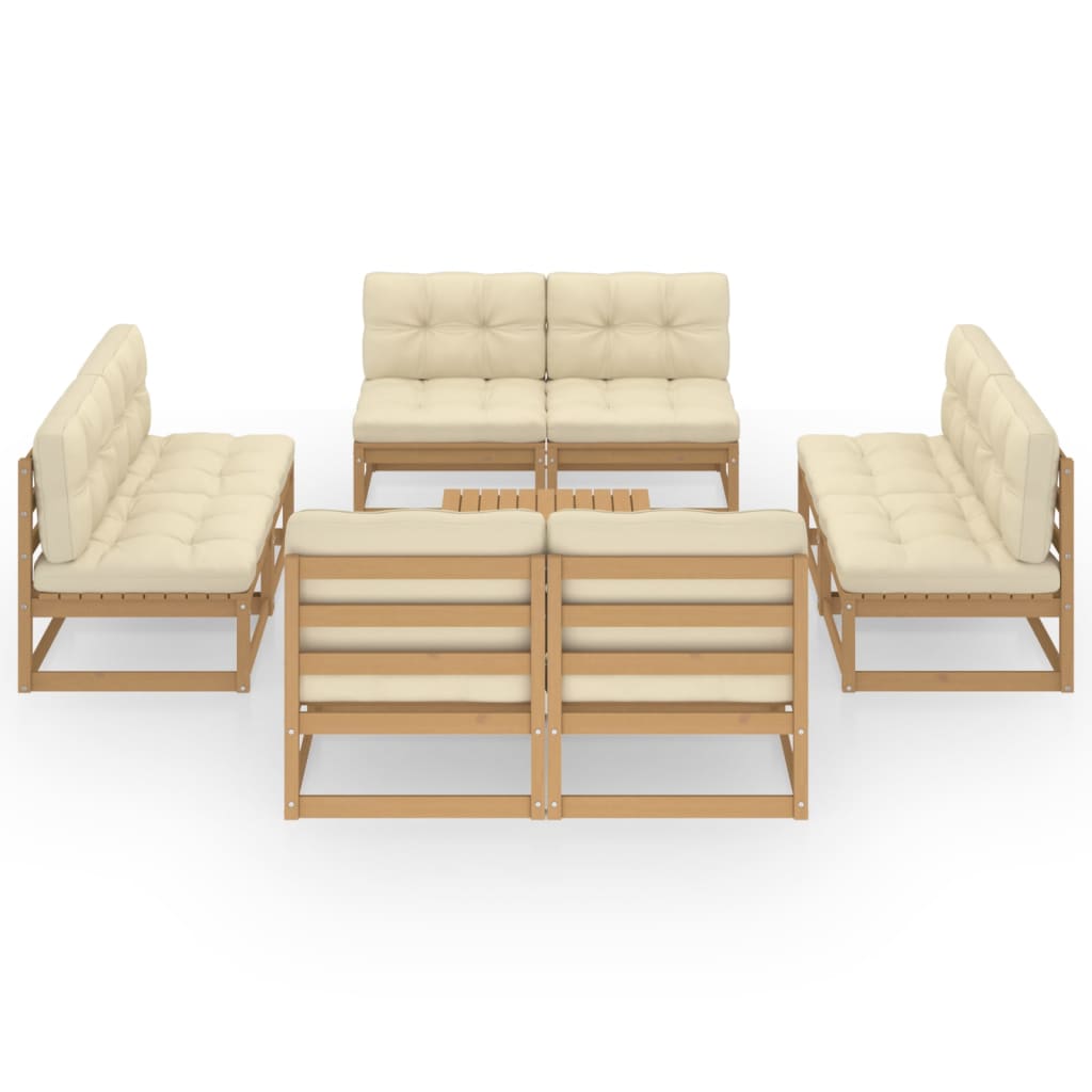 Hagesofagruppe med puter 9 deler heltre furu