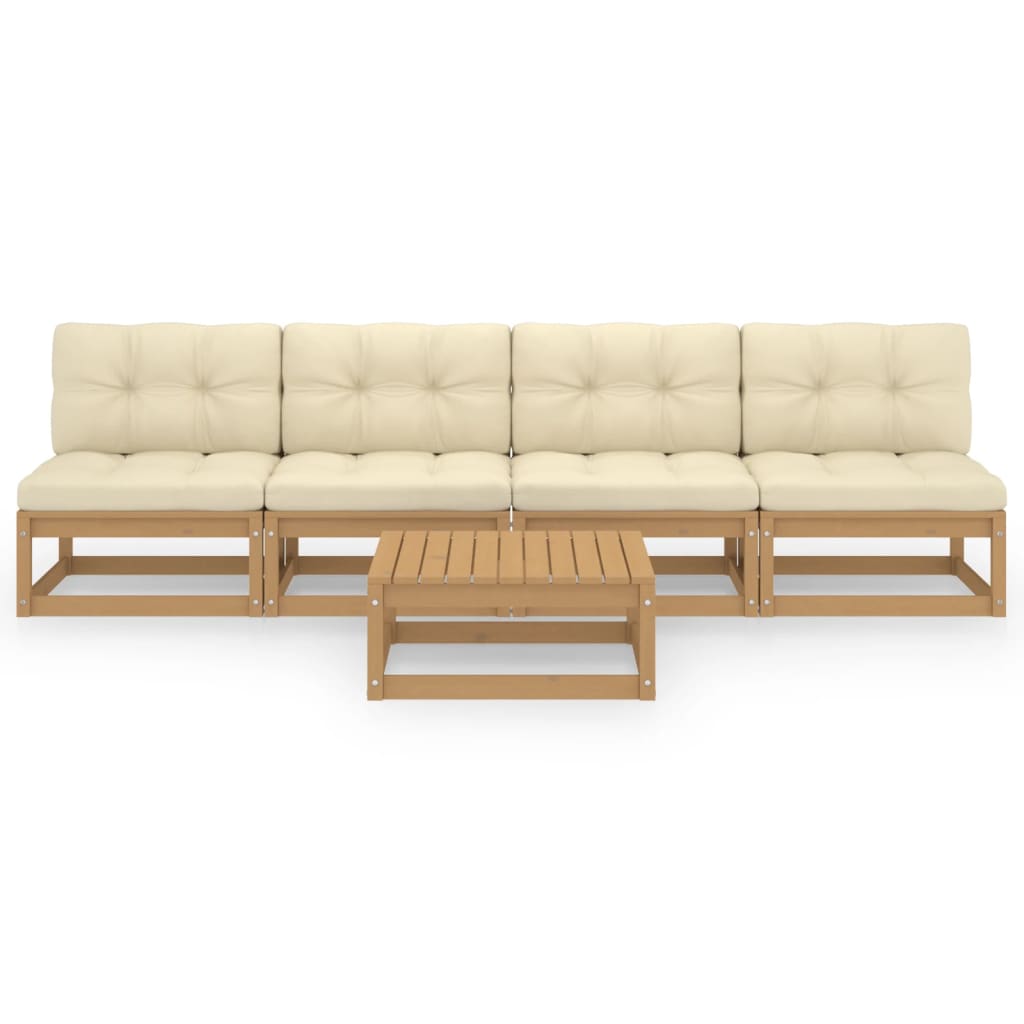 Hagesofagruppe med puter 5 deler heltre furu