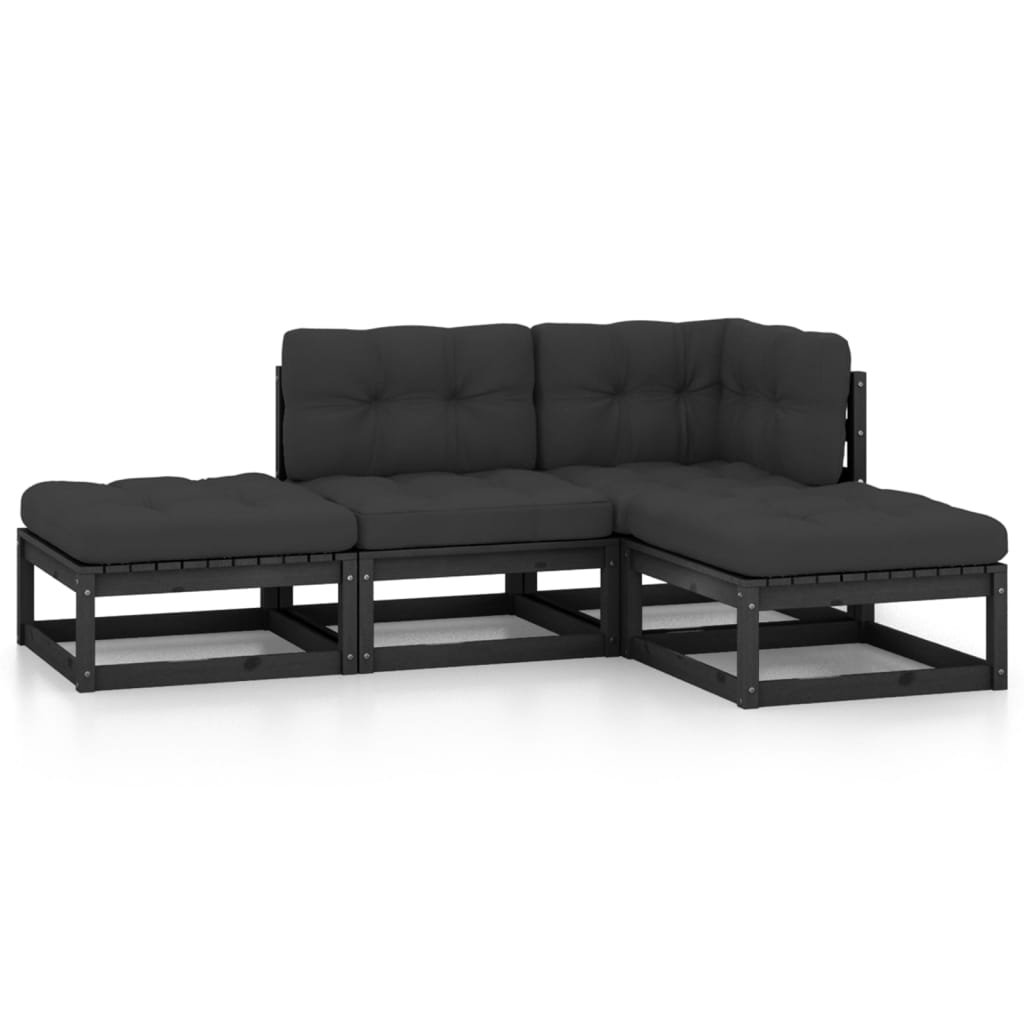 Hagesofagruppe med puter 4 deler heltre furu